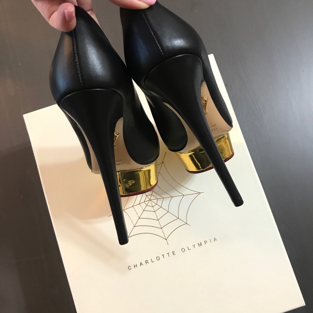 Charlotte Olympia Classic Dolly Pump in Black - Picture 4 of 11